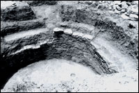 Kiva A, partially excavated, Porter Area, facing W-NW (BW-YJ-001)