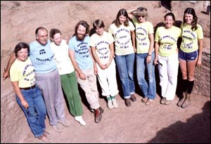 Field crew and Joe Ben Wheat, 5MT3, 1980. (SL-YJ-254)