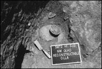 One of the many vessels encountered in the excavation of the floor of Kiva 1 (BW-YJ-JC-004)